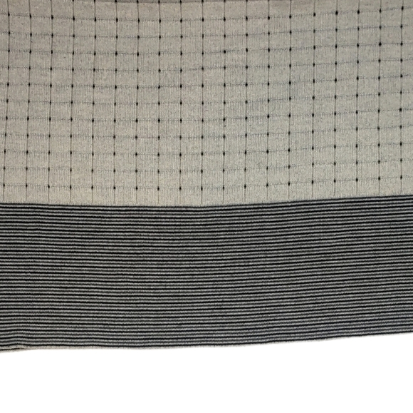 Guido Pisani Wool Blend Knit Sweater Sz 2X Gray Black Checked Striped Italy Made - Picture 7 of 11